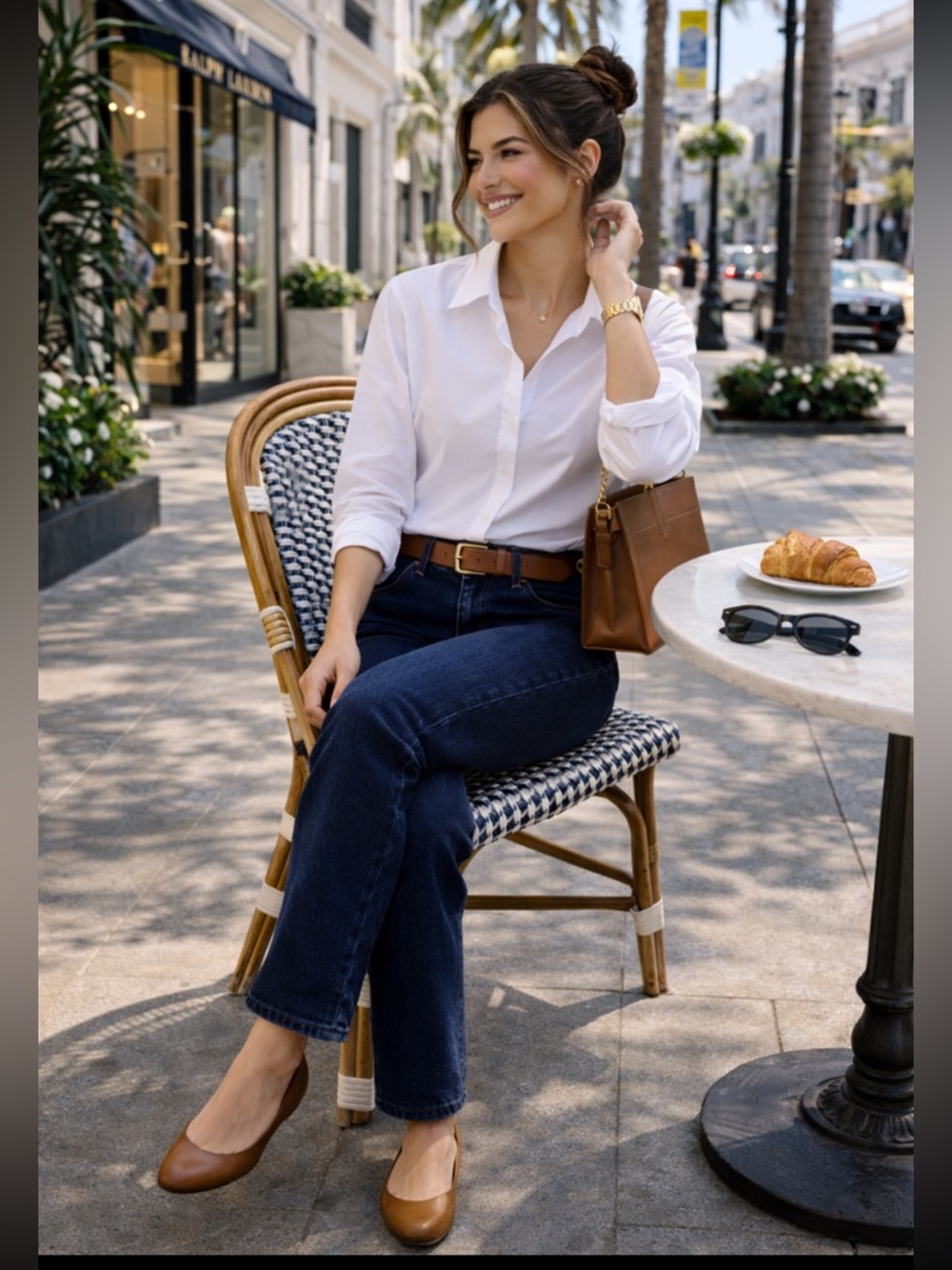 Hudson Classic High-Rise Straight Jeans in Dark Indigo